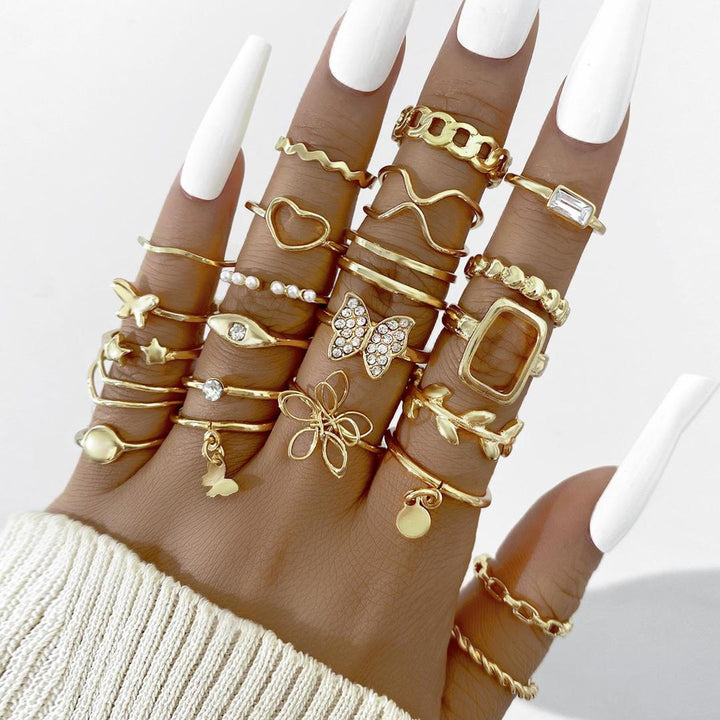 Butterfly ring's 23pcs set
