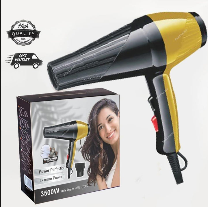 Fast drying hair dryer with cold warm,hot setting